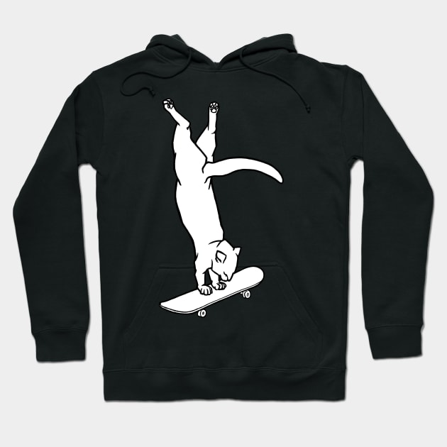 Handstand Meow Hoodie by myweirdbrain